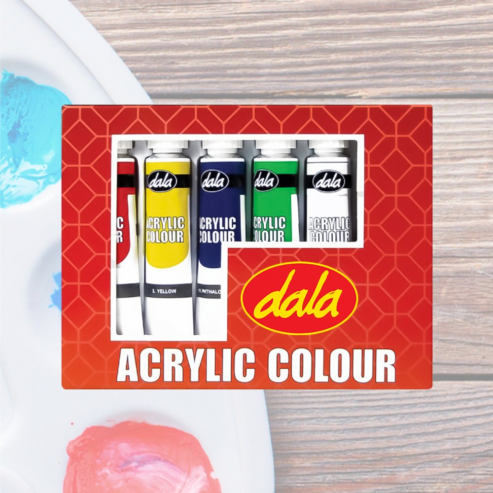 6 x 12ml Acrylic Paint Tubes Dala