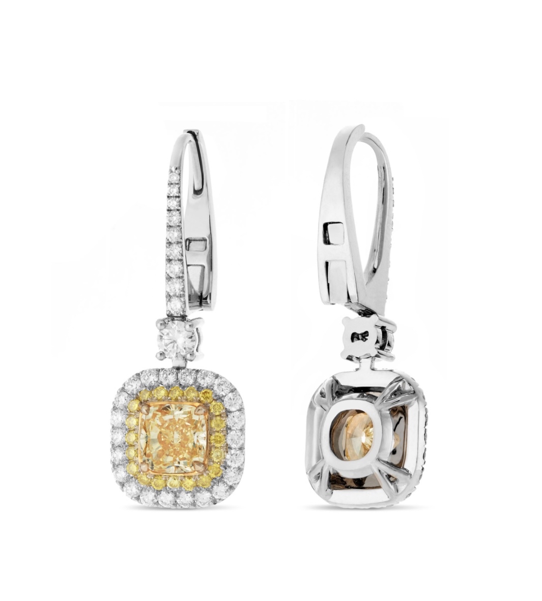 Unique Yellow Diamond Earrings Dalby Diamonds