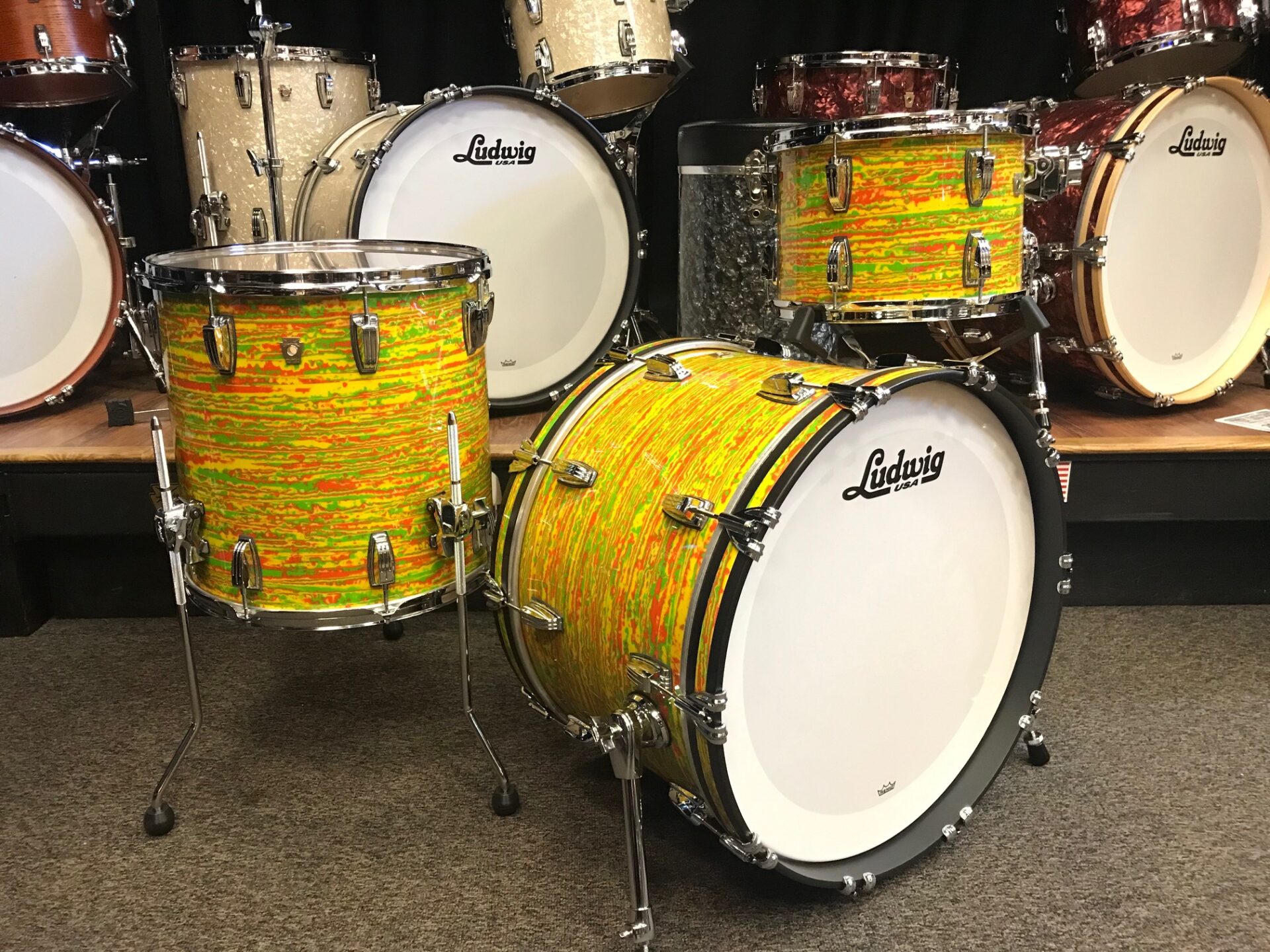 Ludwig Drums Sets Classic Maple Ltd. Citrus Mod Fab 13, 16, 22 Kit