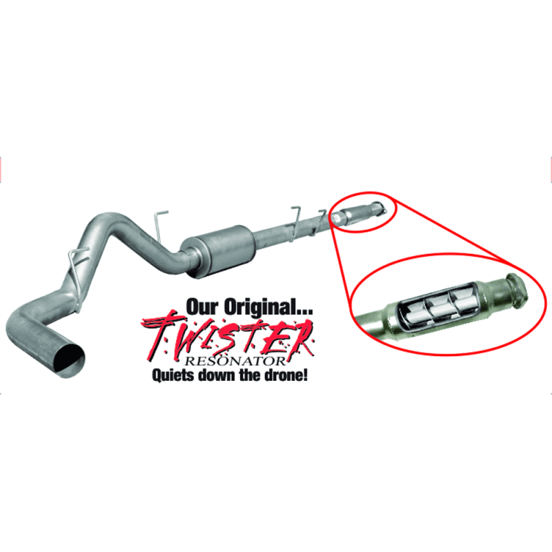 FloPro 4" Stainless Steel Cat Back Exhaust w/Twister Resonator for