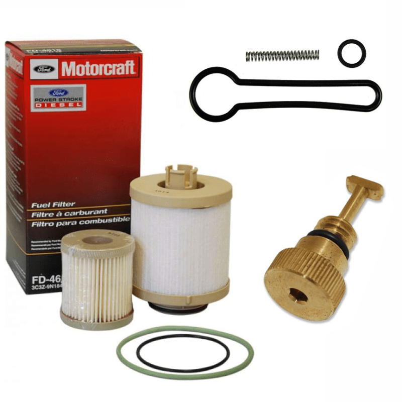 6.0 Powerstroke Fuel Filter, Drain Plug, & Blue Spring Kit 20032007