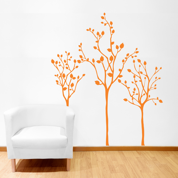 Three Little Trees Wall Decals Stickers Graphics