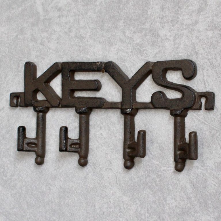Cast Iron Key Rack Holder With 4 Hooks Dalisay