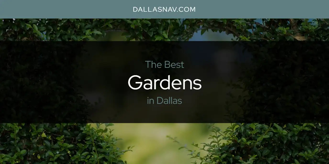 The Absolute Best Gardens in Dallas [Updated 2024] Dallas Nav