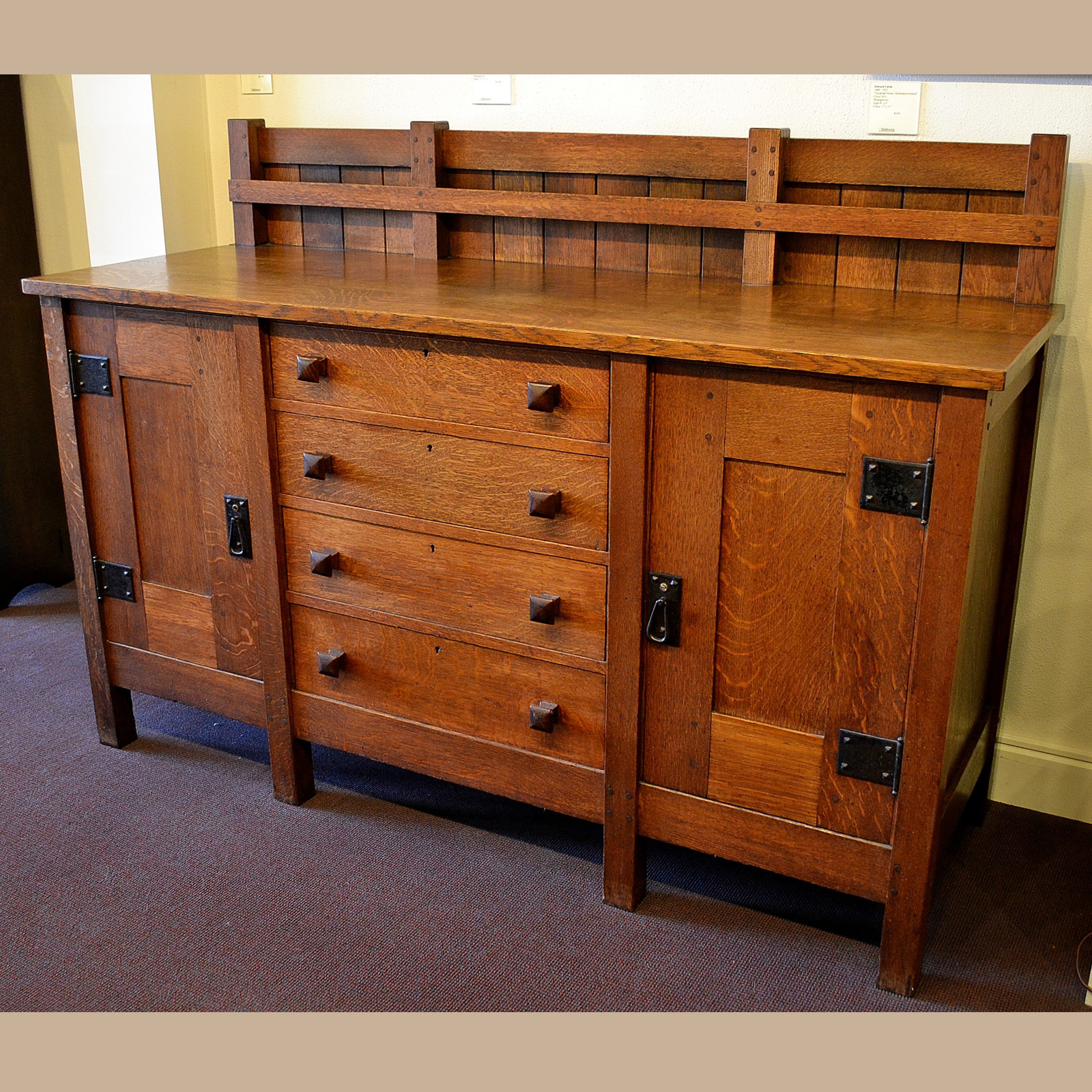 Gustav Stickley Eight Leg Sideboard Dalton's American Decorative Arts