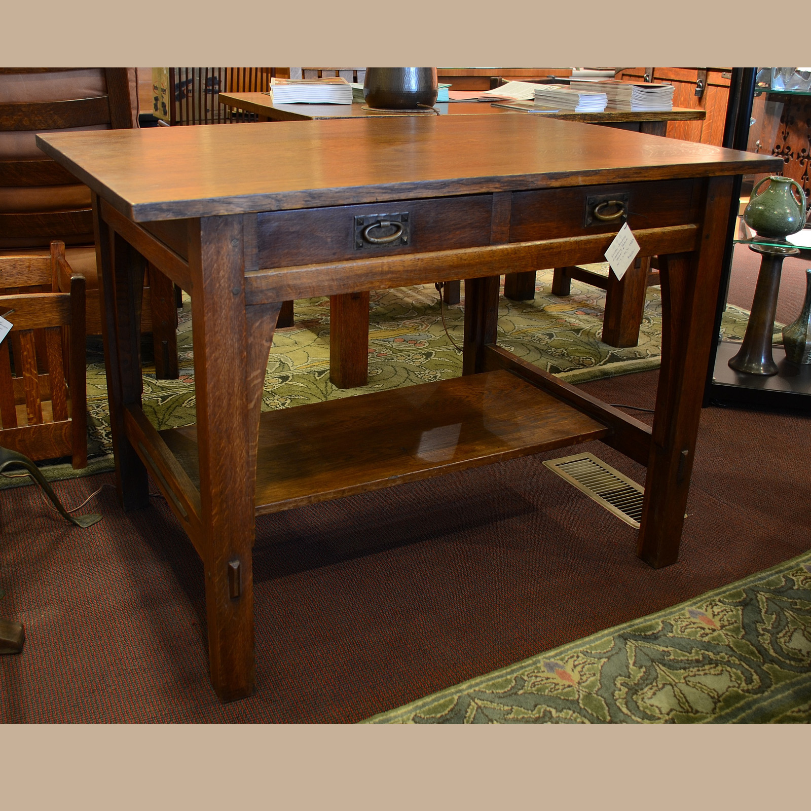 Gustav Stickley Library Table Model 614 Dalton's American Decorative