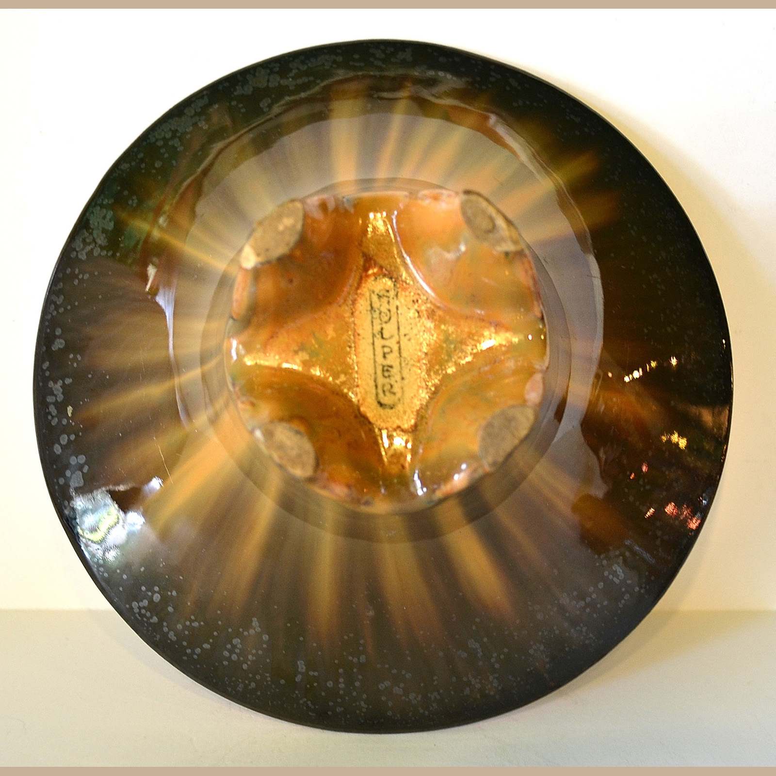 Fulper Pottery Bowl & Flower Frog Dalton's American Decorative Arts