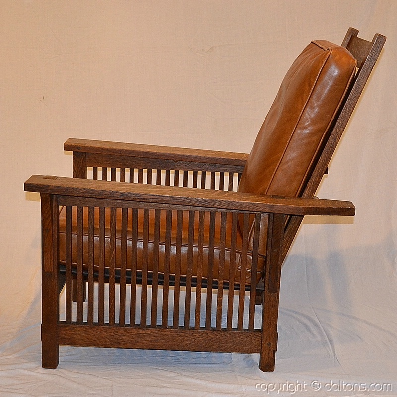 Gustav Stickley MidSize Spindle Morris Chair Dalton's American