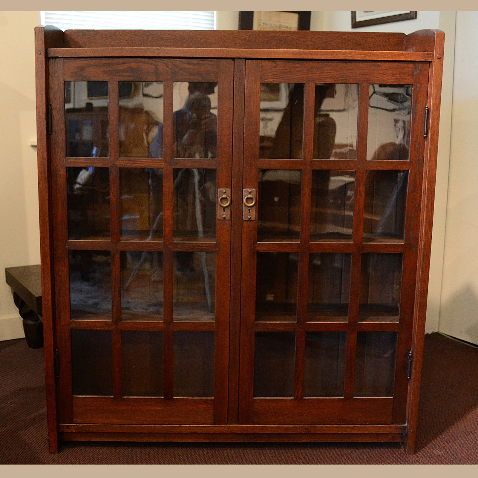 Gustav Stickley Mitered Mullion Bookcase Dalton's American Decorative