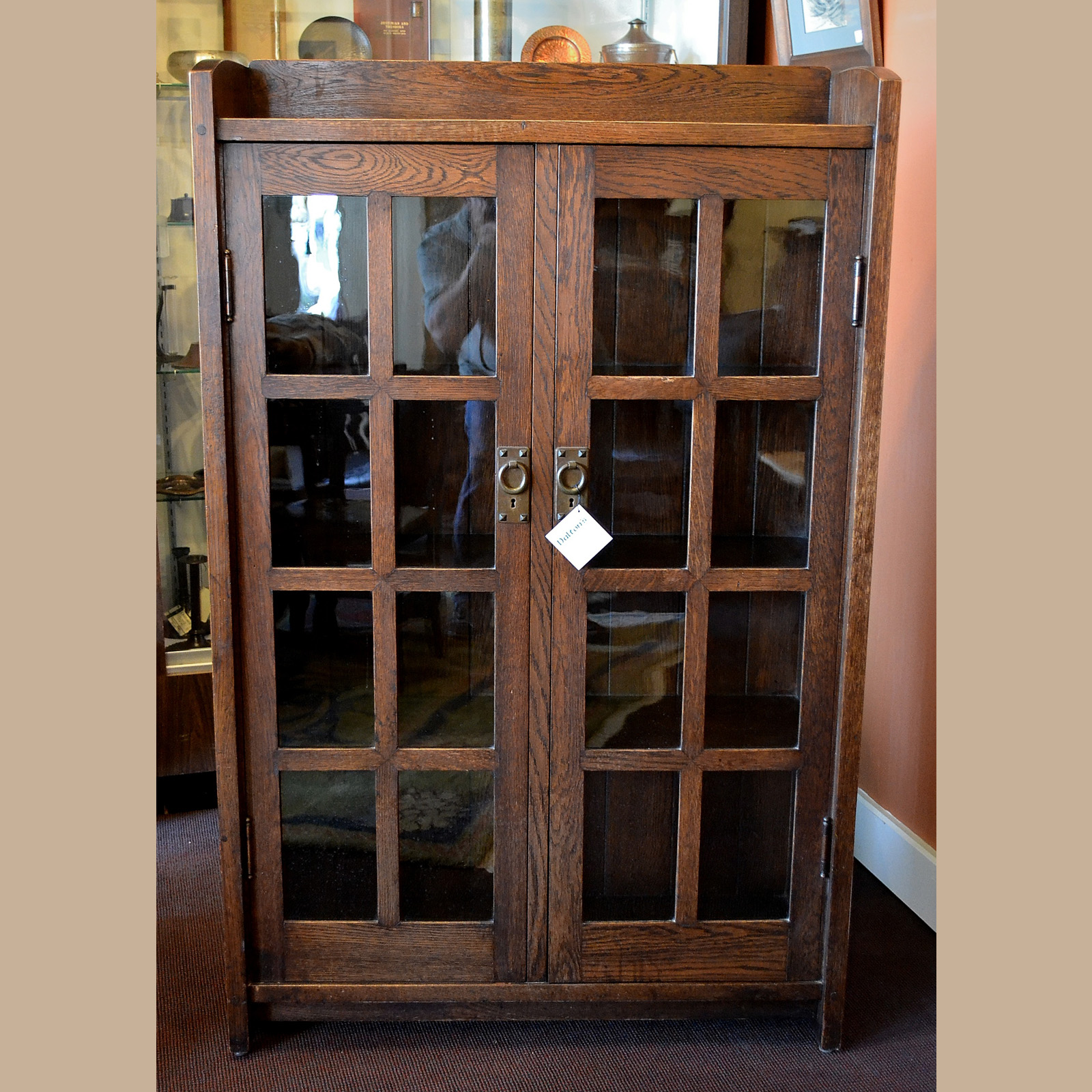 Gustav Stickley Narrow Two Door Mitered Mullion Bookcase Dalton's