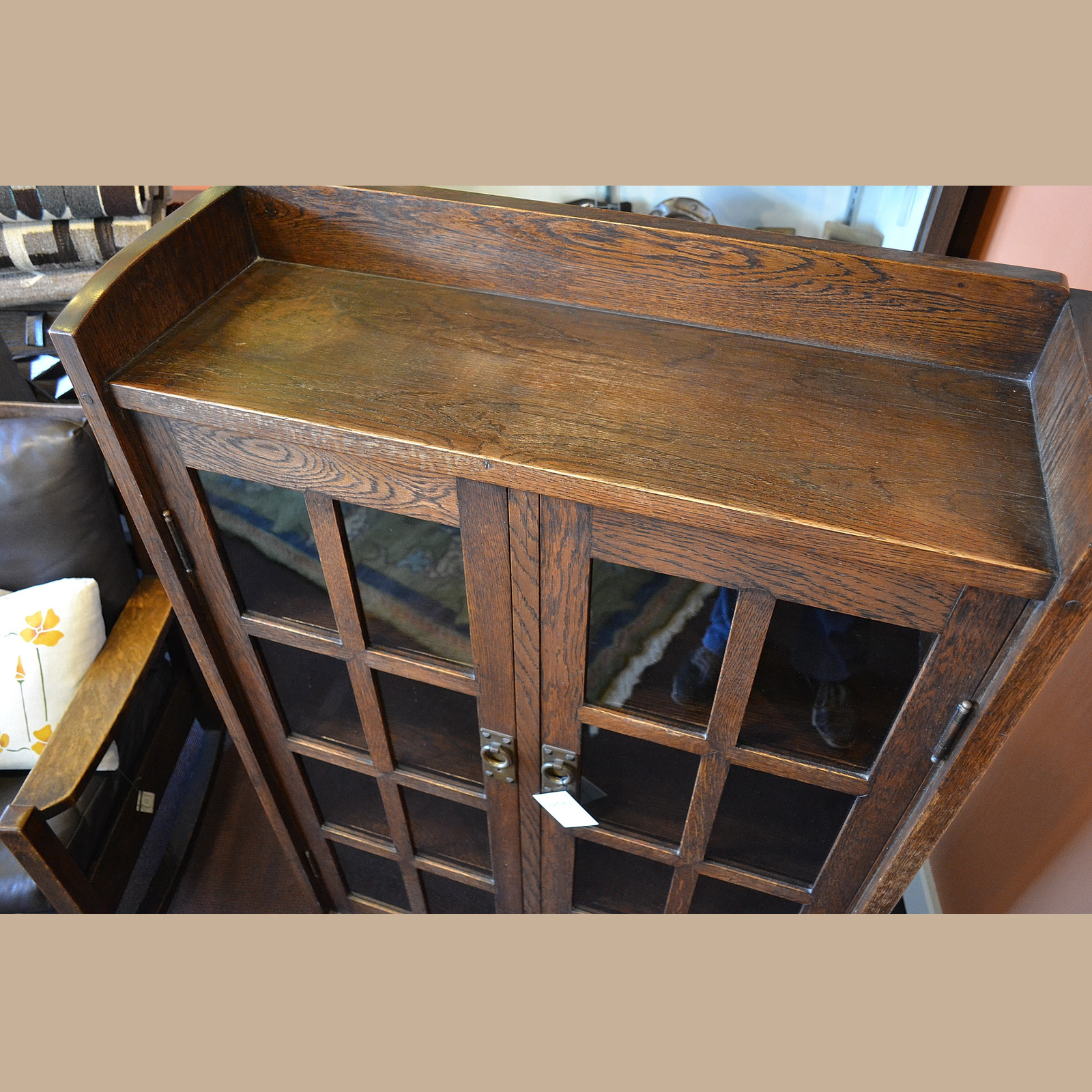 Gustav Stickley Narrow Two Door Mitered Mullion Bookcase Dalton's