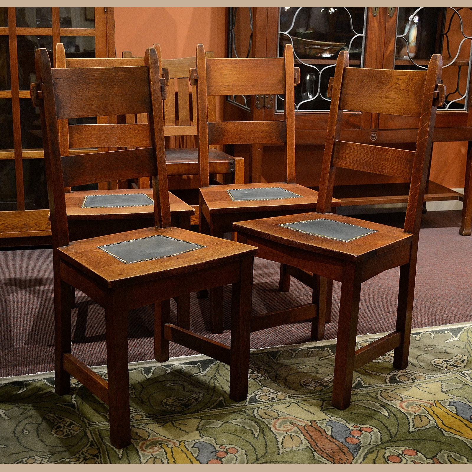 Gustav Stickley Model 1291 Dining Chairs Dalton's American Decorative Arts