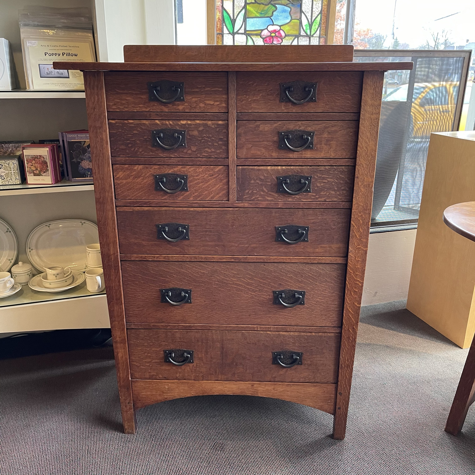 Gustav Stickley Nine Drawer Dresser 913, Sold Dalton's American