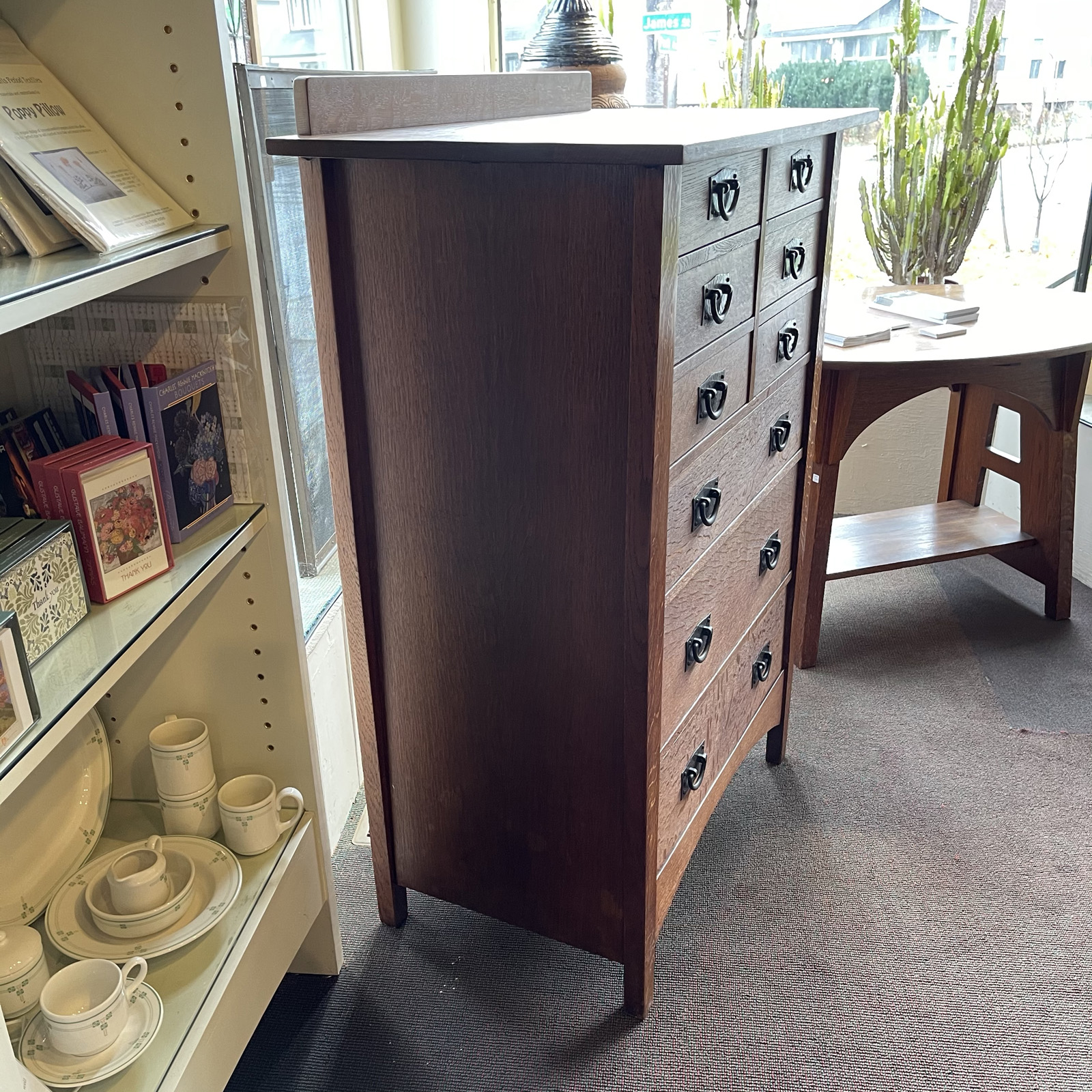 Gustav Stickley Nine Drawer Dresser 913, Sold Dalton's American