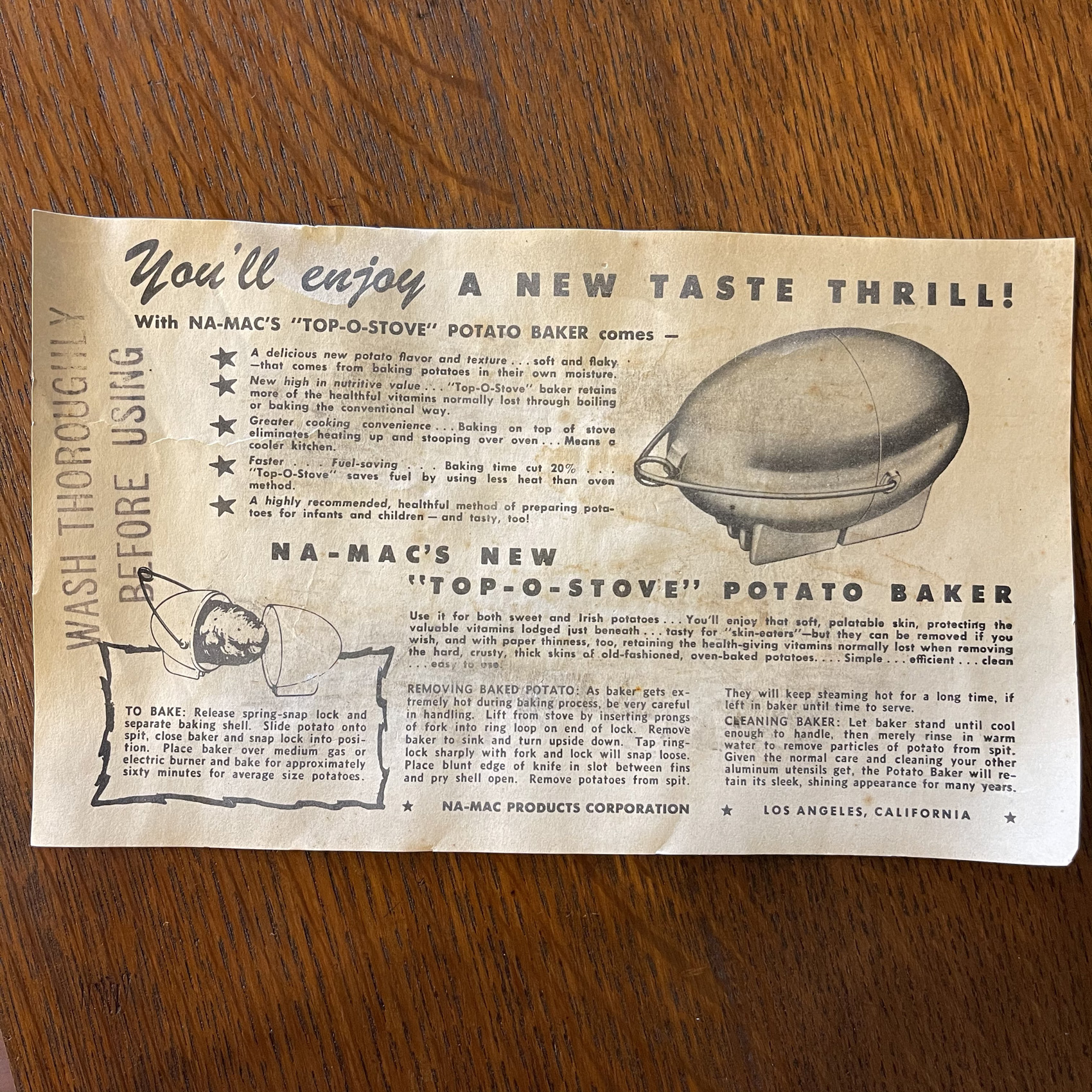 “TopOStove” Potato Baker Dalton's American Decorative Arts