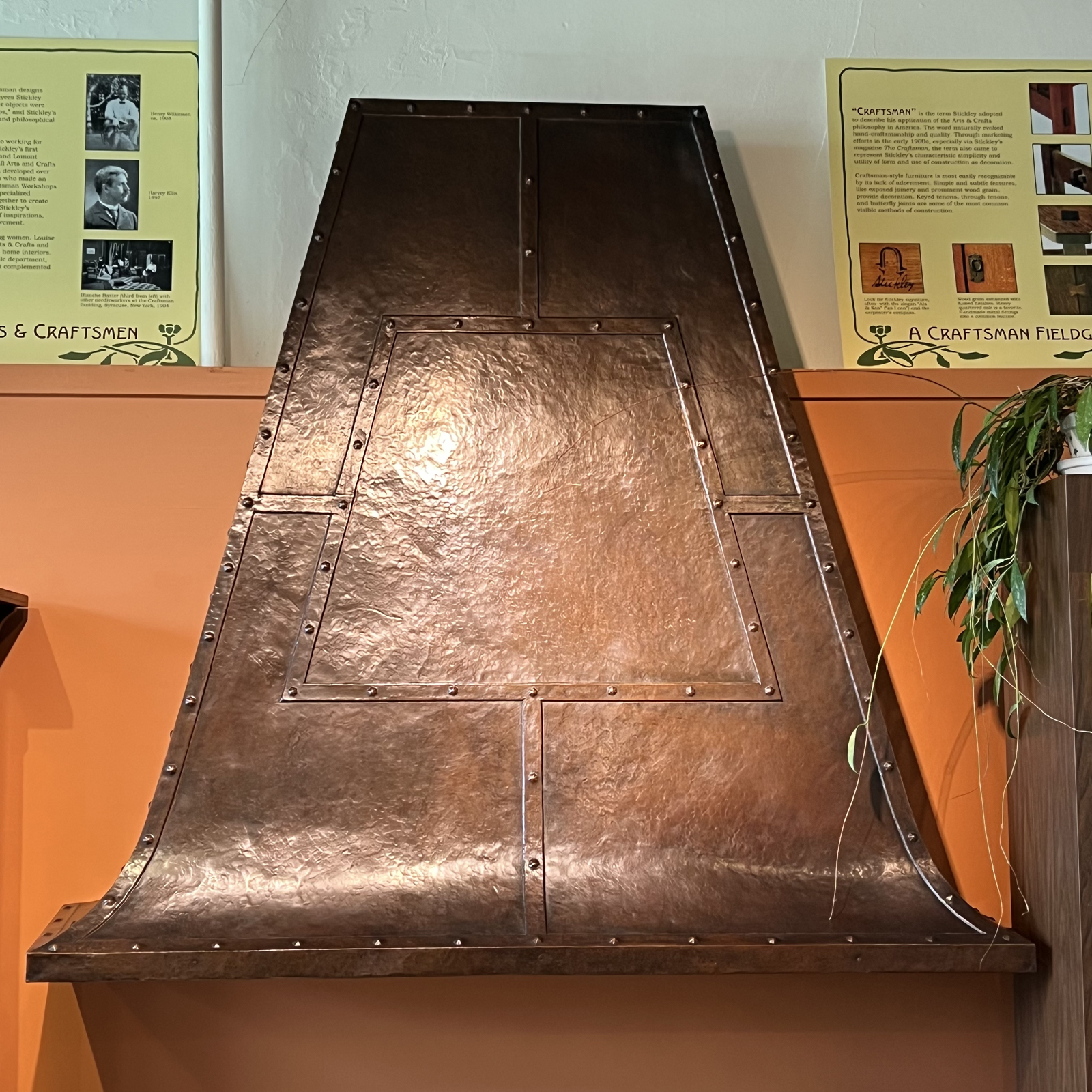 Hammered Copper Fireplace Hood Dalton's American Decorative Arts