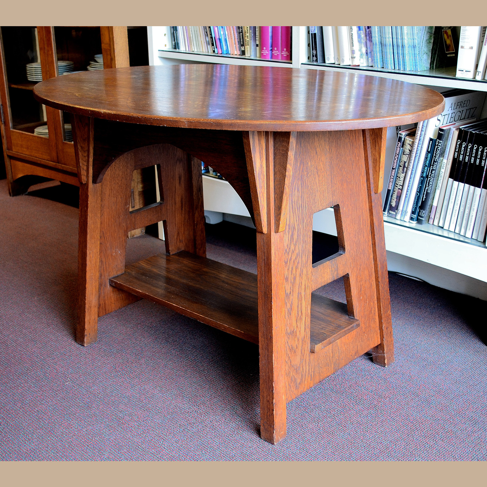 Limbert Single Oval Library Table Dalton's American Decorative Arts