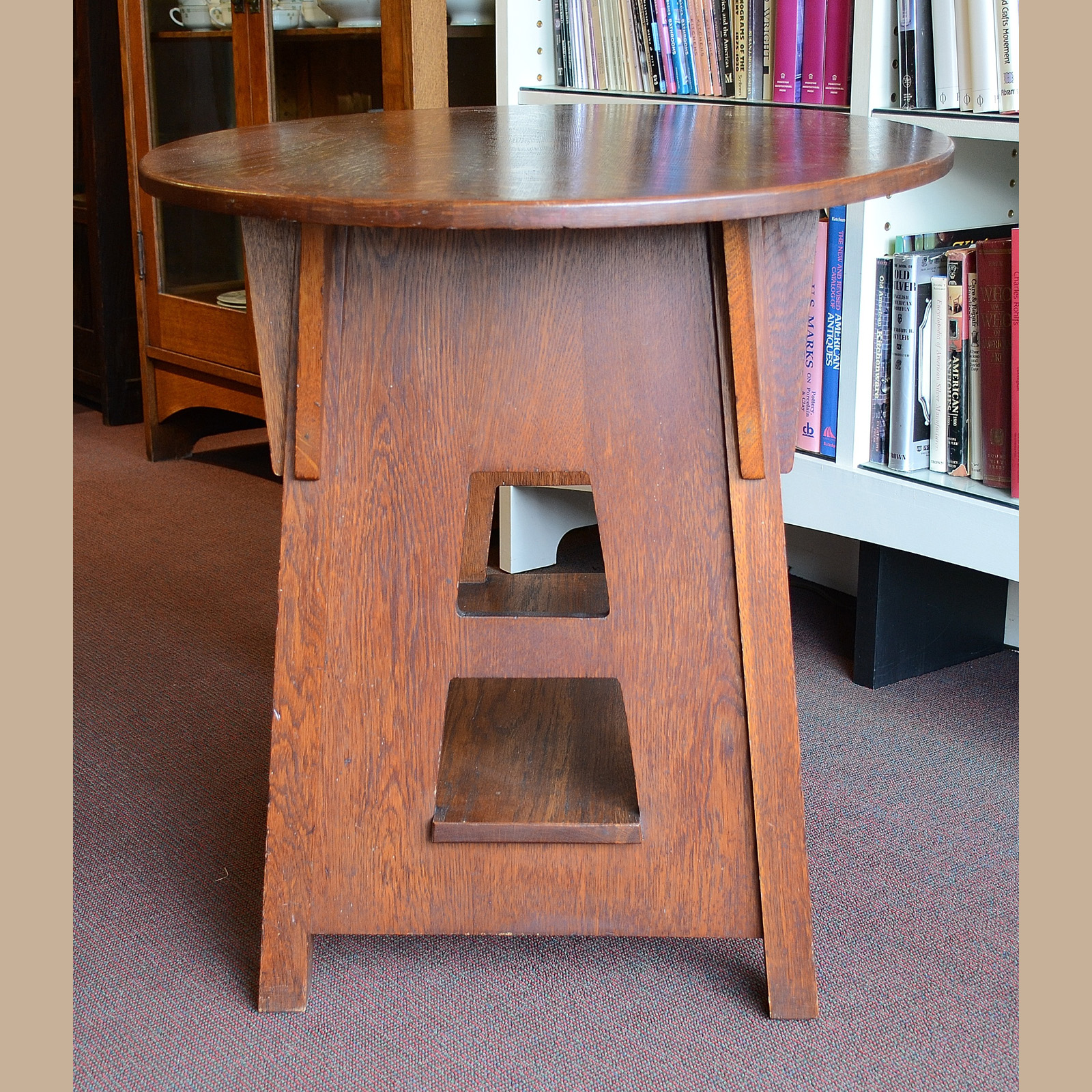 Limbert Single Oval Library Table Dalton's American Decorative Arts