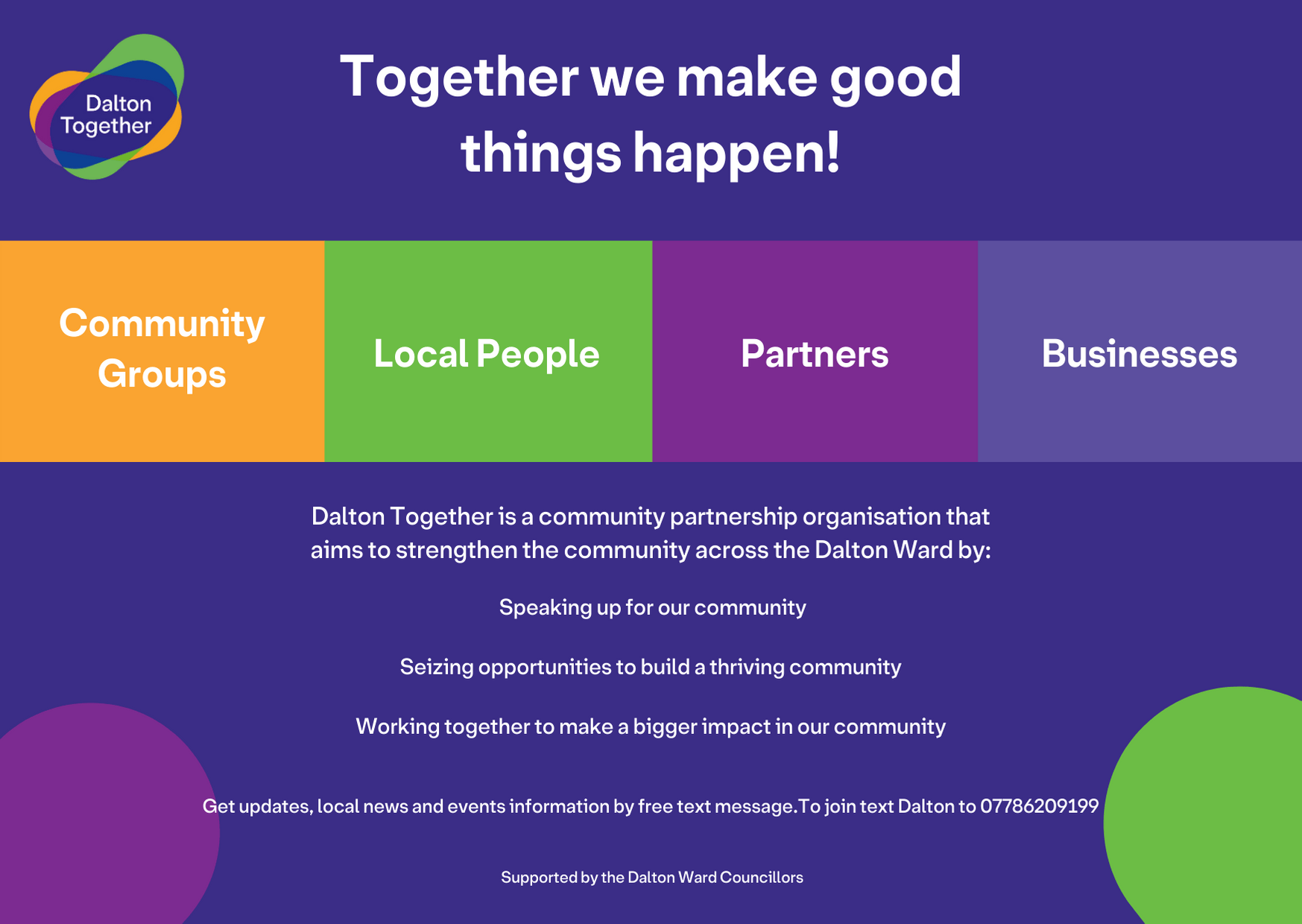 Dalton Together Summer food sharing project Dalton Together