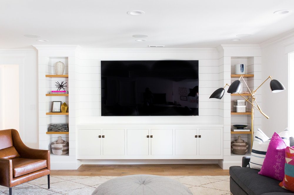 Shiplap BuiltIn Entertainment Center REVEAL! Daly Digs