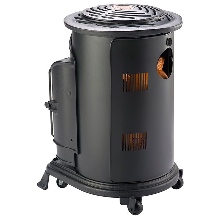 CALOR Calor Gas 3kW Matt Black Provence Stove Portable Gas Heater ref 600416 Daly's