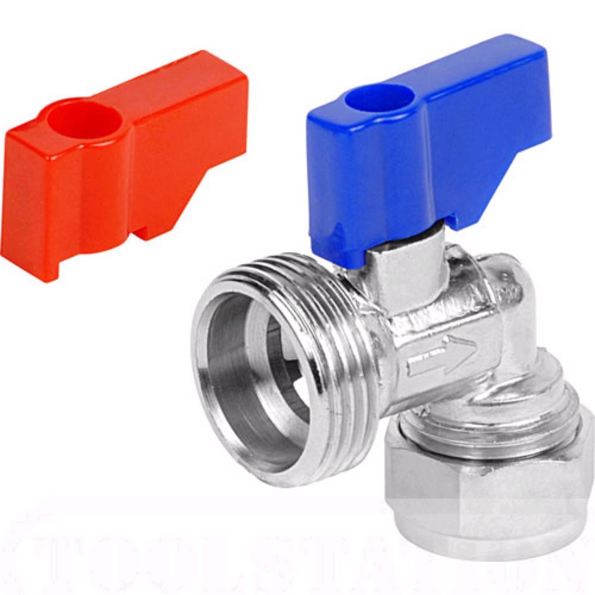 Plumbright Washing Machine Tap Chrome Plated Angle 15mm x 3/4in