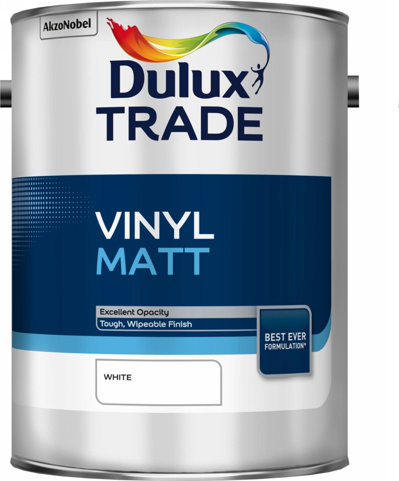 Dulux Trade Vinyl Matt Emulsion Paint White 5L Travis Perkins