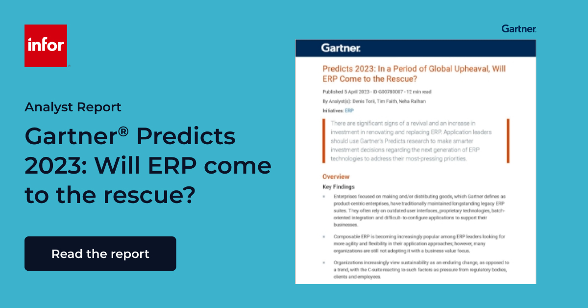 Composable ERP Gartner® analyst report Infor