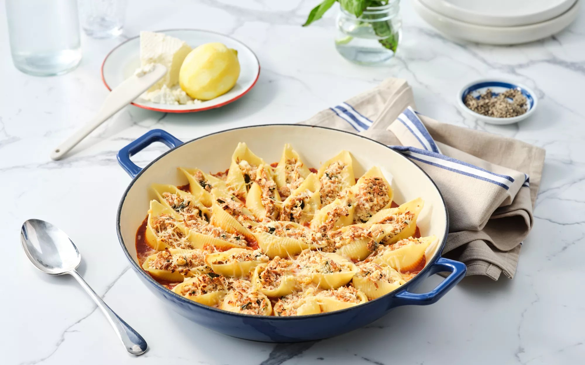 Easy Tuna & Ricotta Stuffed Pasta Shell Bake John West