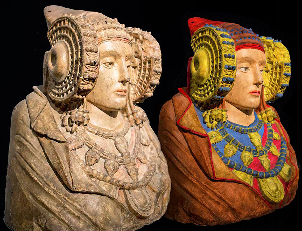Colores de la Dama de Elche Cátedra Dama d'Elx