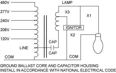 Damar Ballast Wiring Diagram - Lbd 22462a 70 Watts / - Drawing McEntire17