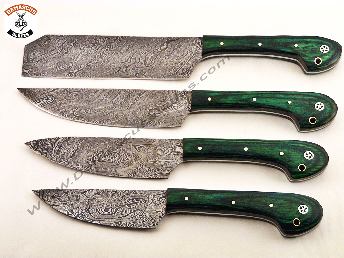 Real Damascus Kitchen Knives Set with Bag [ 2024 ]