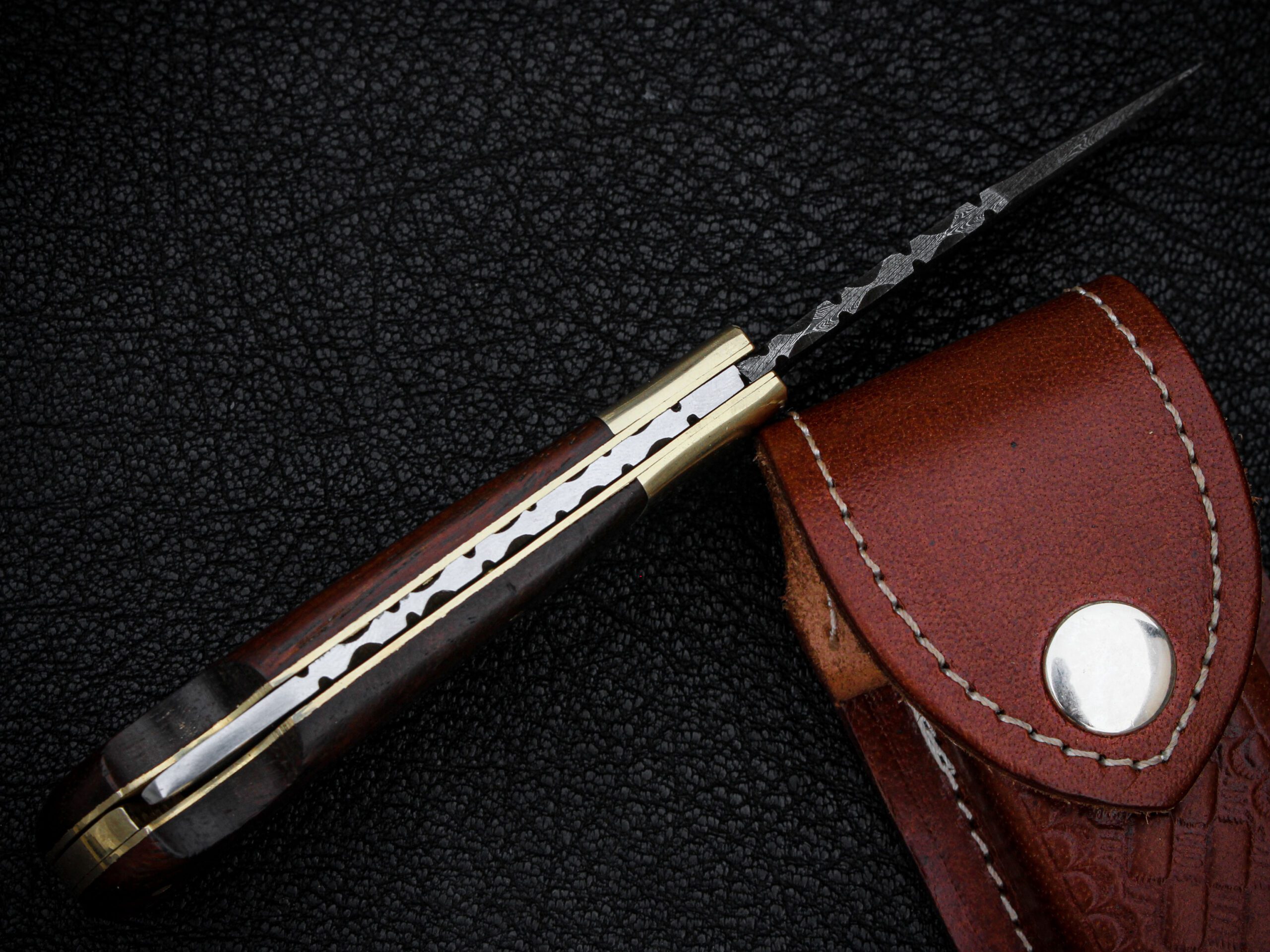 Best Budget EDC Folding Knife with Leather Cover Pocket Knife