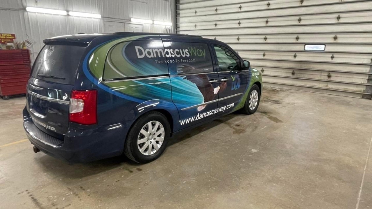 New Damascus Way Vehicle Wrapped with Design! Damascus Way