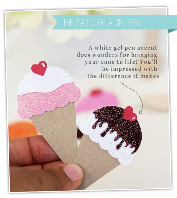 Paper Punch Ice Cream Cones Damask Love