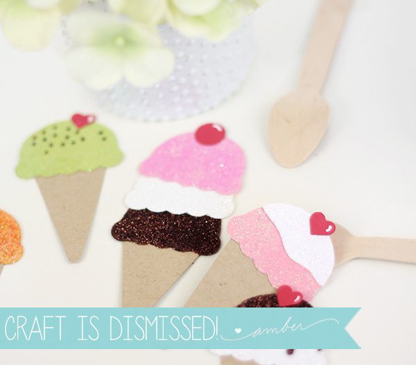 Paper Punch Ice Cream Cones Damask Love