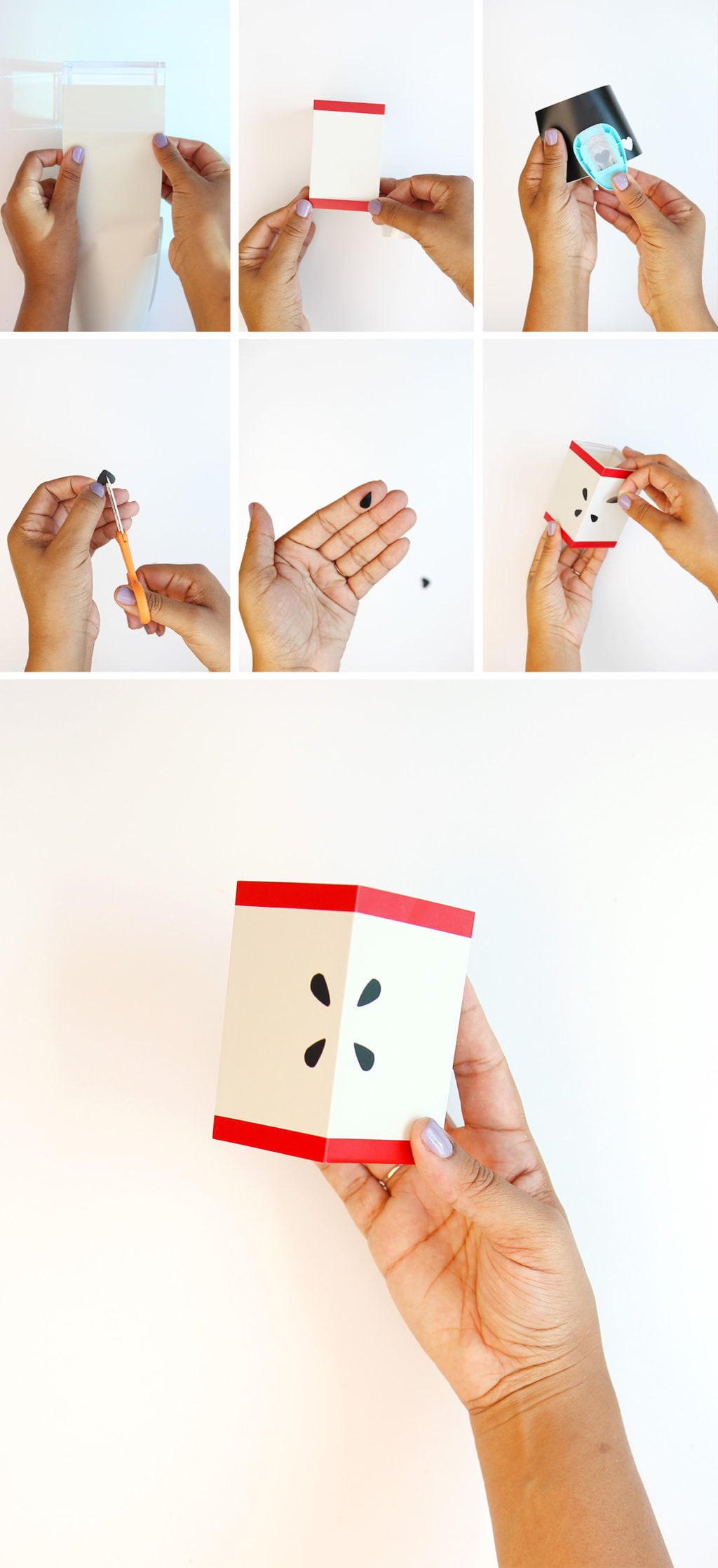 DIY Modern Apple Pencil Holder Damask Love