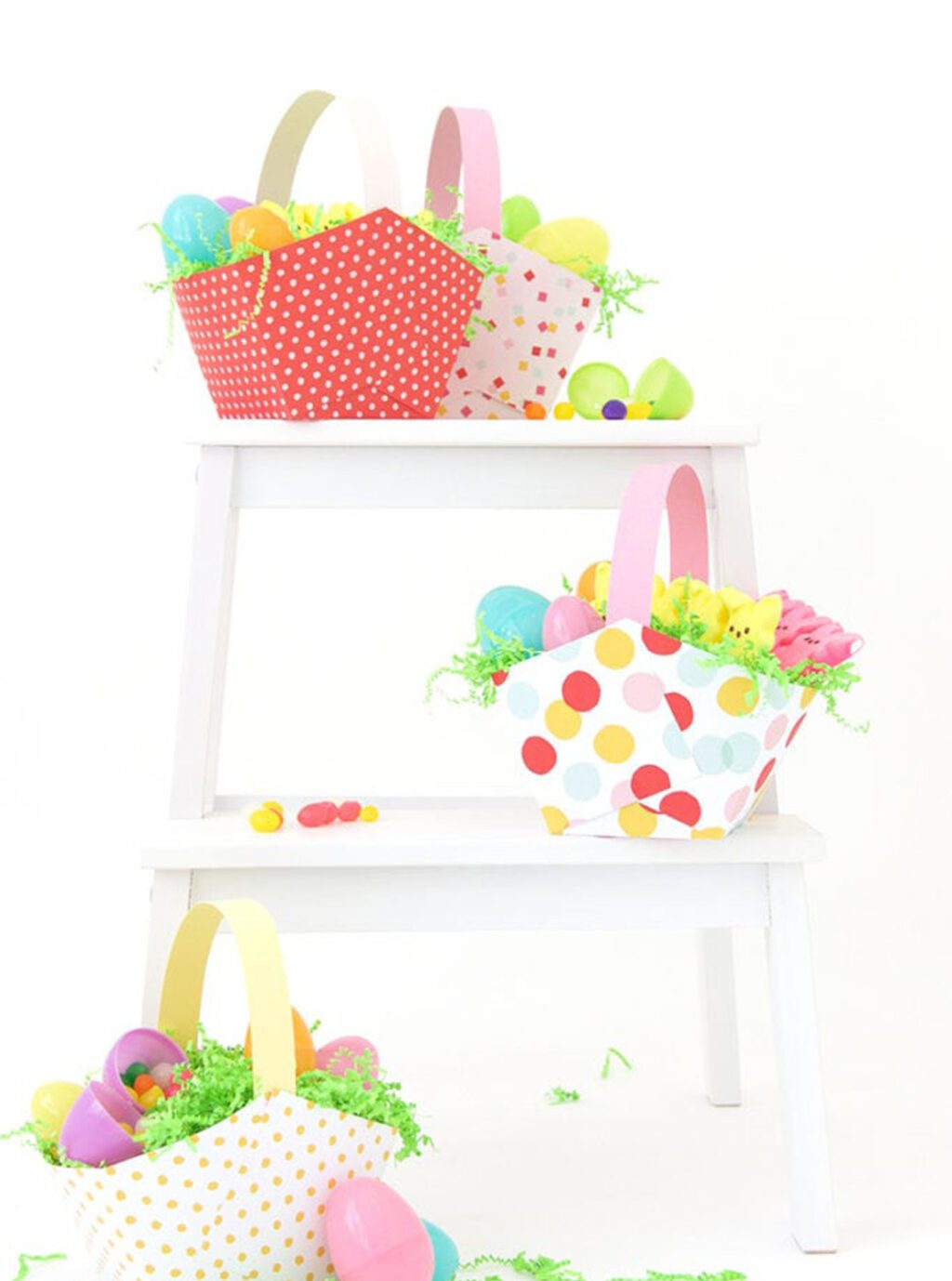 Super Duper Easy Paper Easter Baskets Damask Love