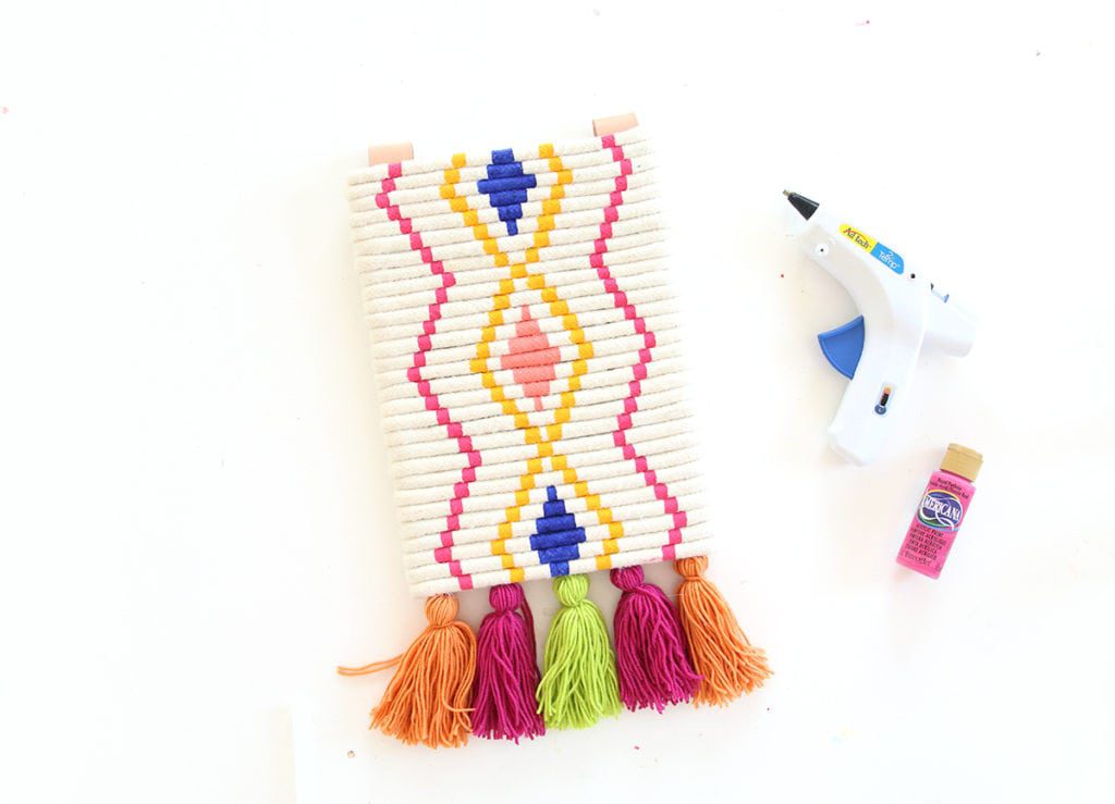 DIY Painted Rope Wall Decor Damask Love