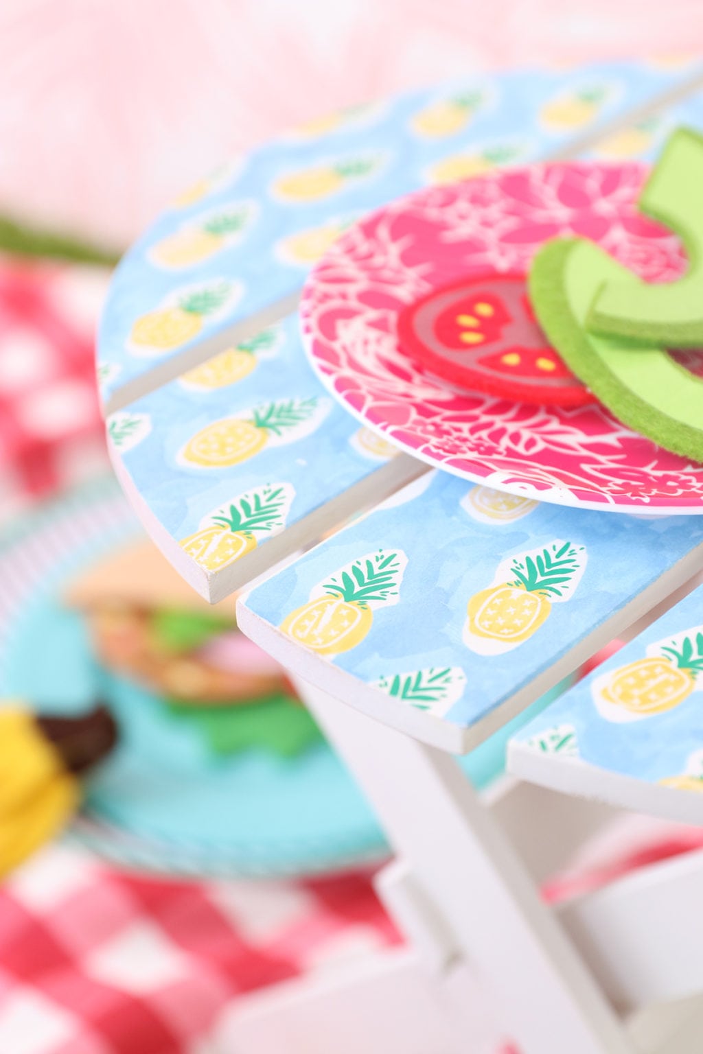 IKEA Hack Mini Picnic Table Damask Love