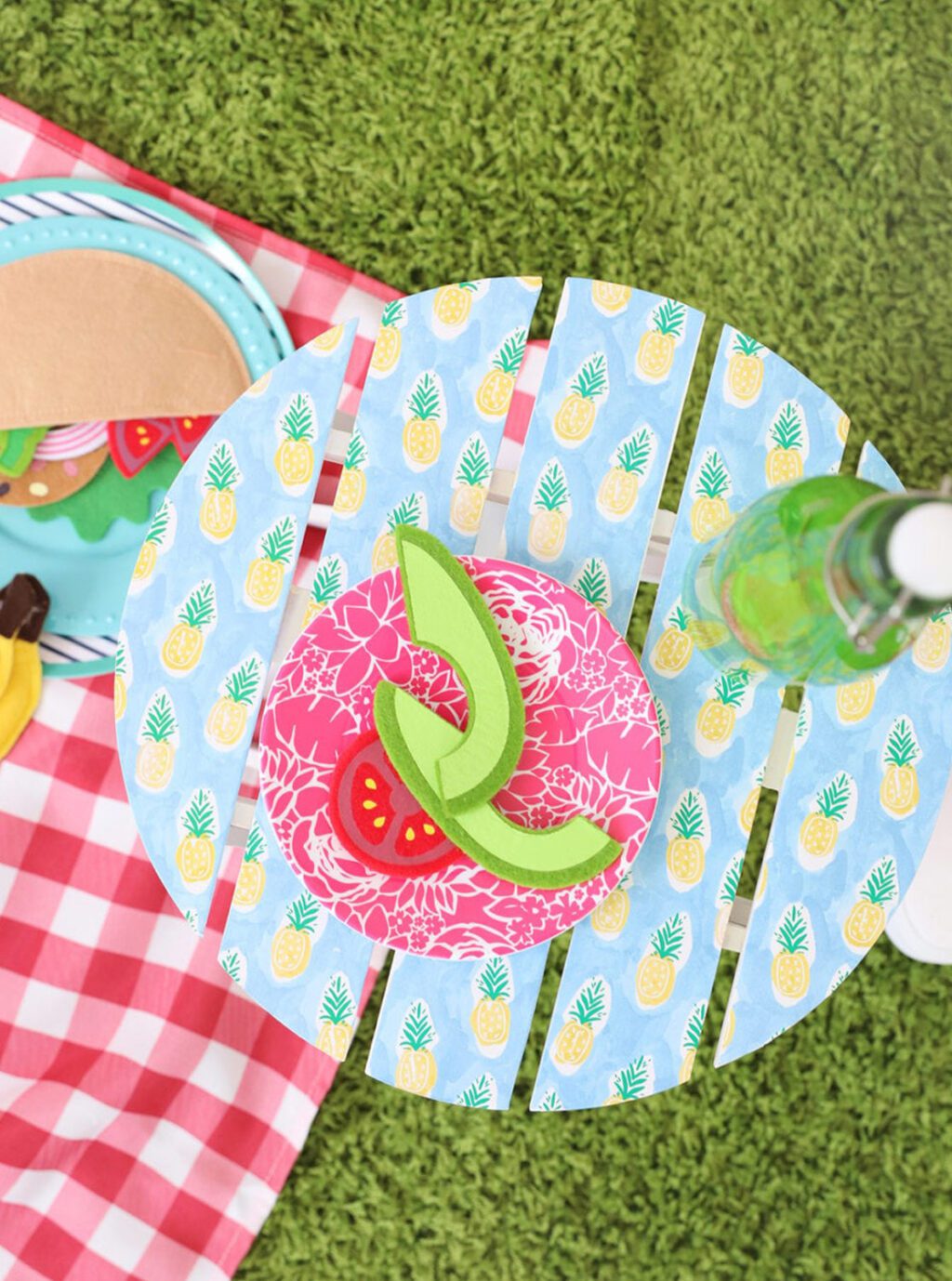 IKEA Hack Mini Picnic Table Damask Love