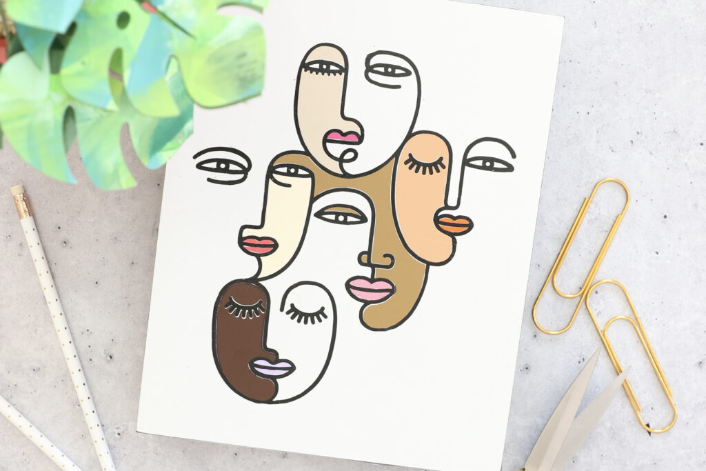 DIY Cricut Joy Wall Art Damask Love