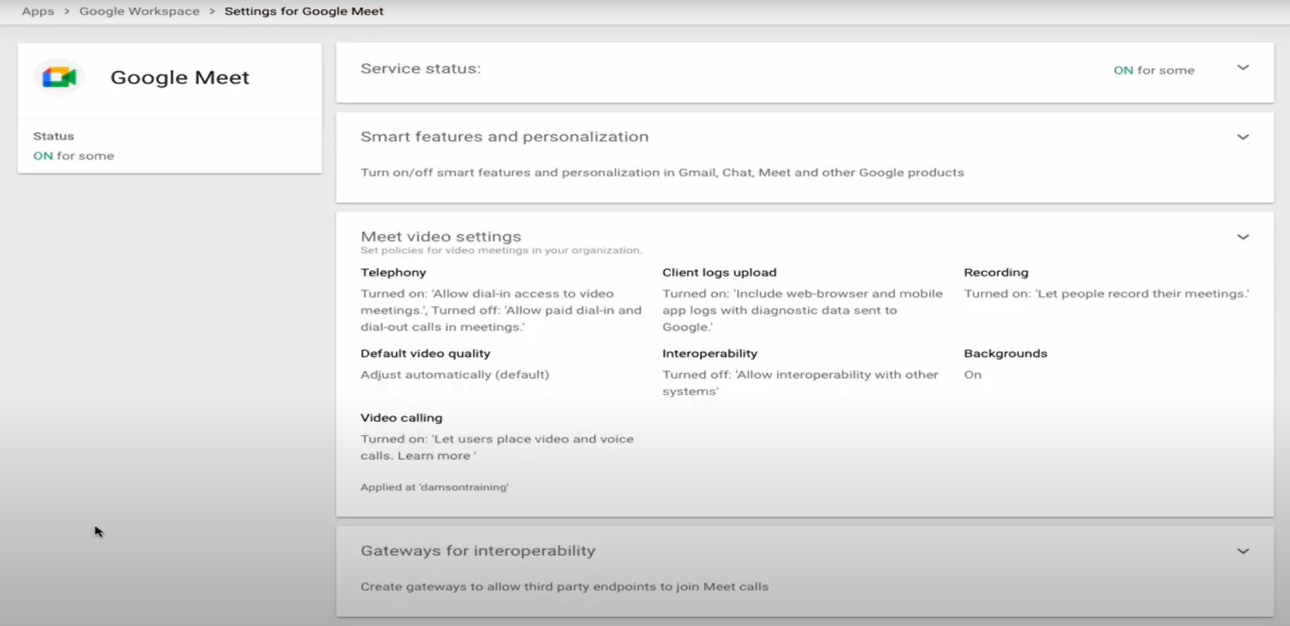 Google Meet Quality Tool Damson Cloud