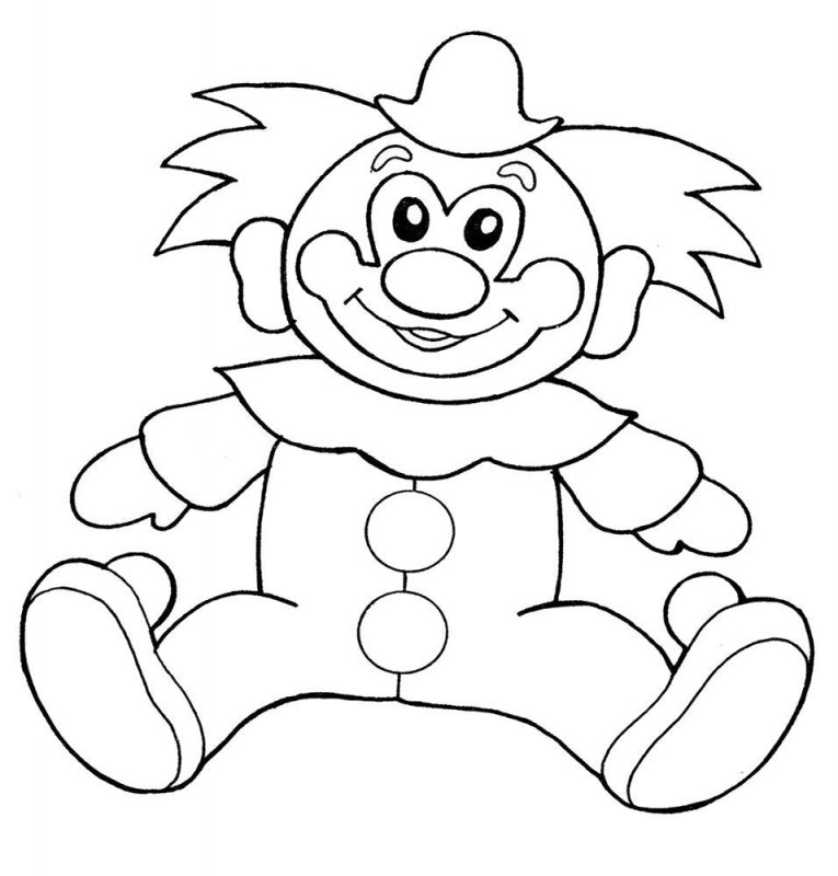 Desene cu Clovni de colorat, imagini și planșe de colorat