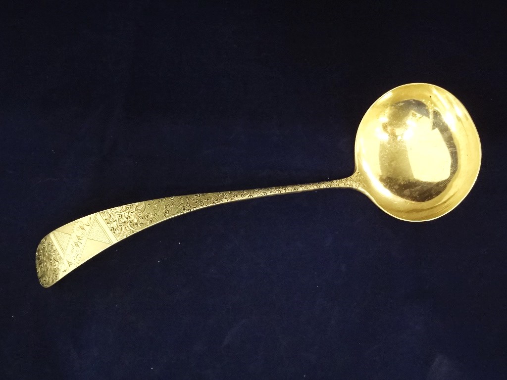 Lot Detail Sterling Silver Large Punch ladle 12" long Monogrammed