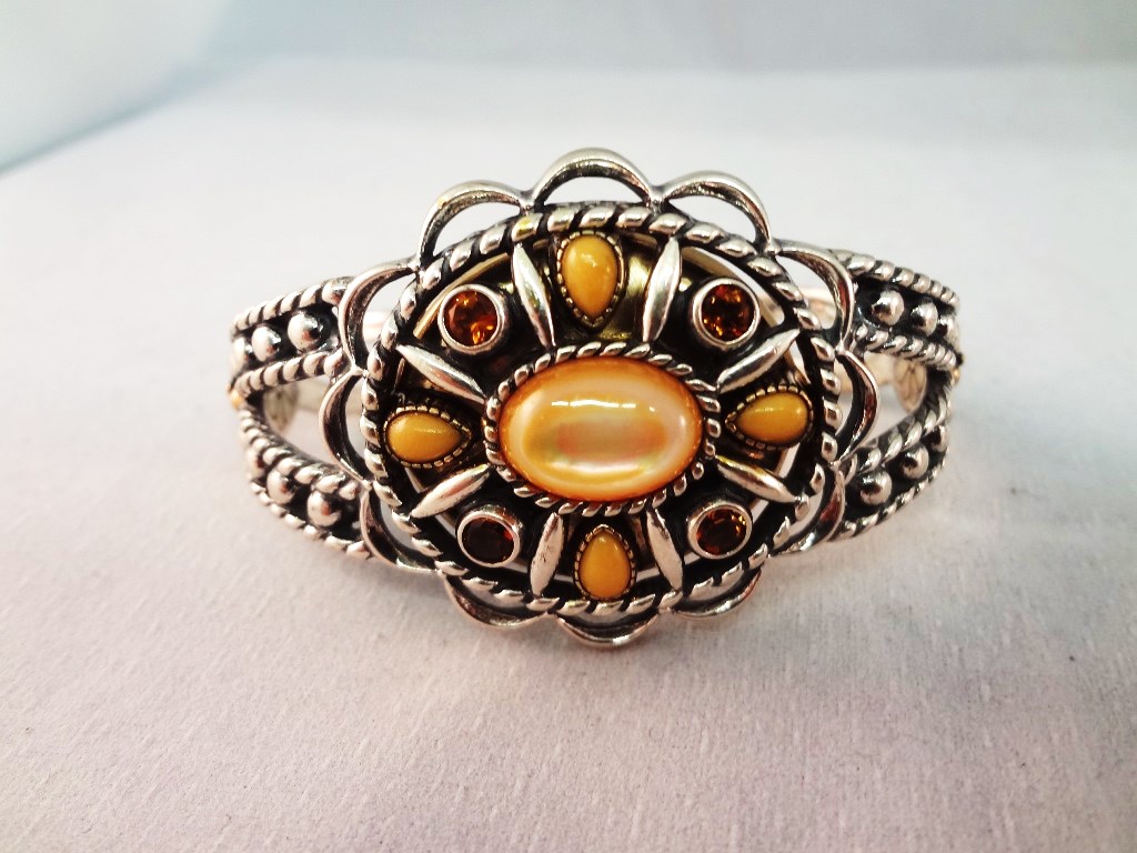 Lot Detail Carolyn Pollack Sterling Silver (2) Matching Cuff Bracelet