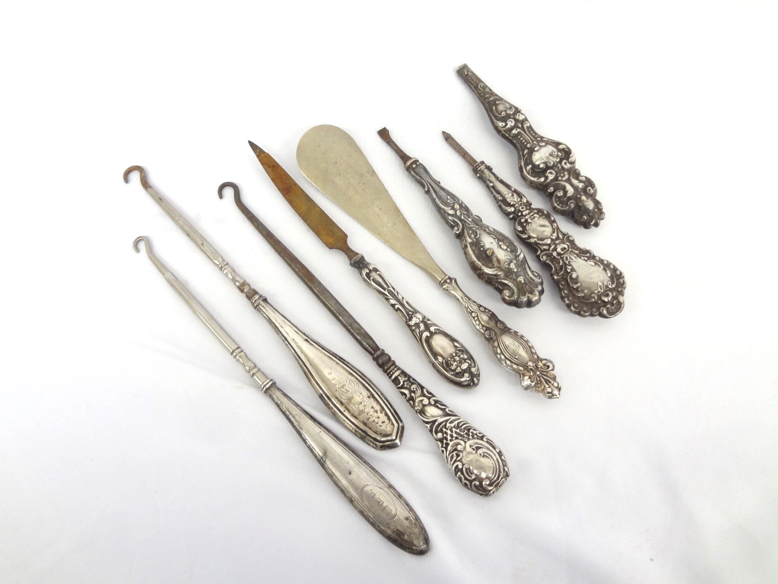 Lot Detail (8) Sterling Silver Handled Dresser Tools