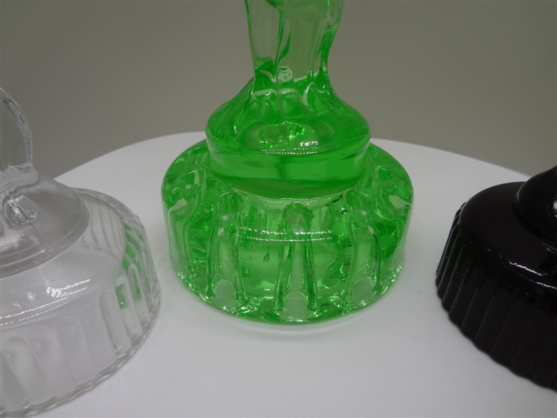 Lot Detail Cambridge Glass Bashful Charlotte Flower Frog Green