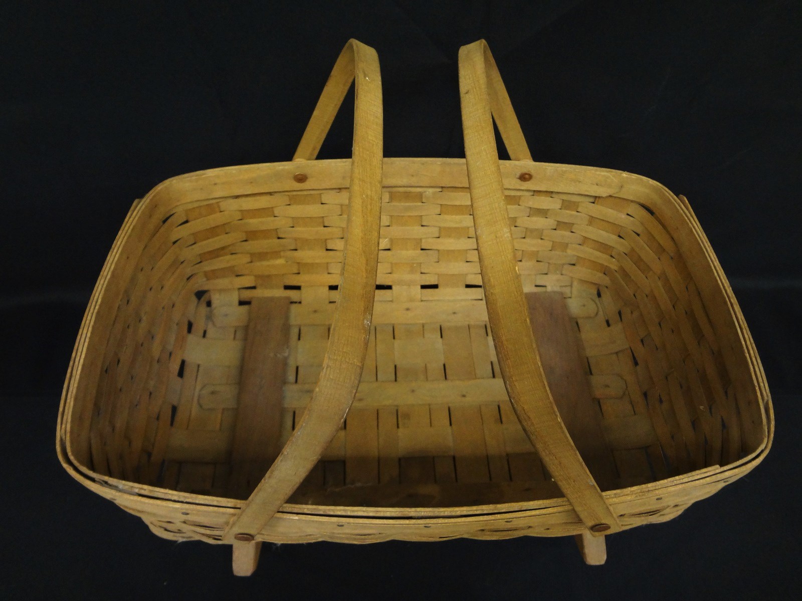 Lot Detail Longaberger 2 Handle Cradle Basket