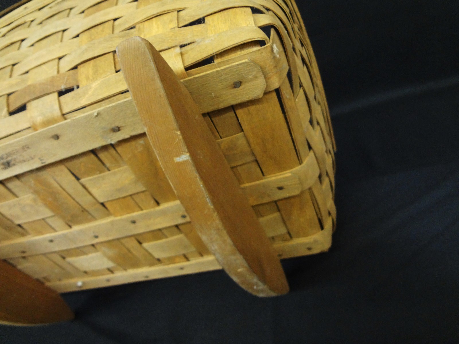 Lot Detail Longaberger 2 Handle Cradle Basket